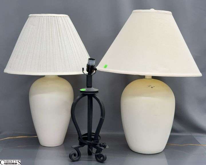 3 Table Lamps - 26" of tallest image