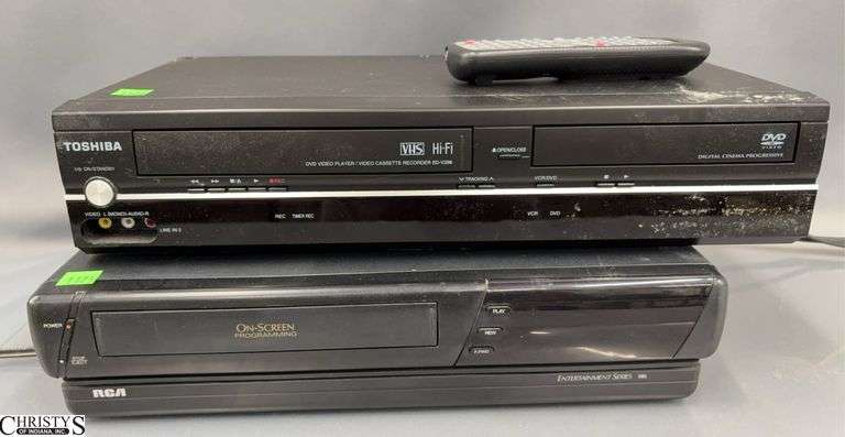 2 Toshiba and RCA VHS and DVD Players image