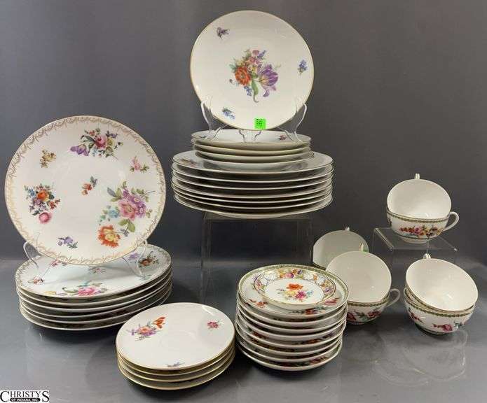 Germany Marked China Dishes, Some Mixed Patterns 40pcs image
