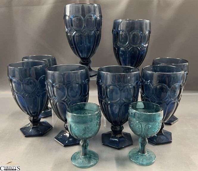 Stemware Blue/Grey 7" Tall image
