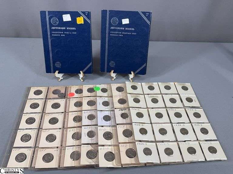 Nickels Collection with 139 Slabbed Nickels (1949-1965) and 2 Whitman Nickel Collection Books with a Total of 29 Coins image