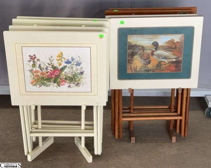 2 Sets TV Trays - 25" T when set image