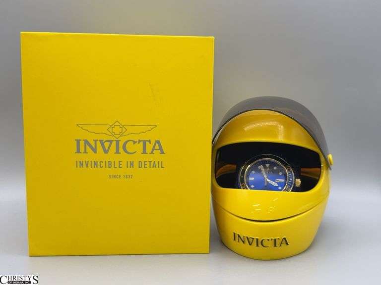Invicta 32336 Men's Blue Resin 48mm Watch w/ Helmet Case image