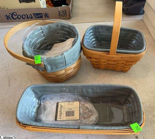 3 Longaberger Horizon of Hope Baskets 2002 2004 image