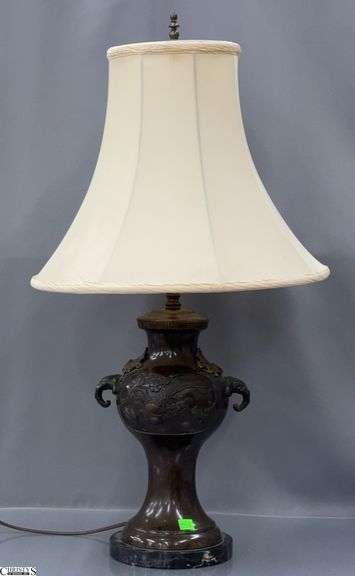 Bronze Asian Influence with Mineral Base Table Lamp 29" image