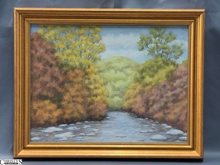 "Randolph County" Roy Barnes Oil on Board - 19" x 15" of frame image