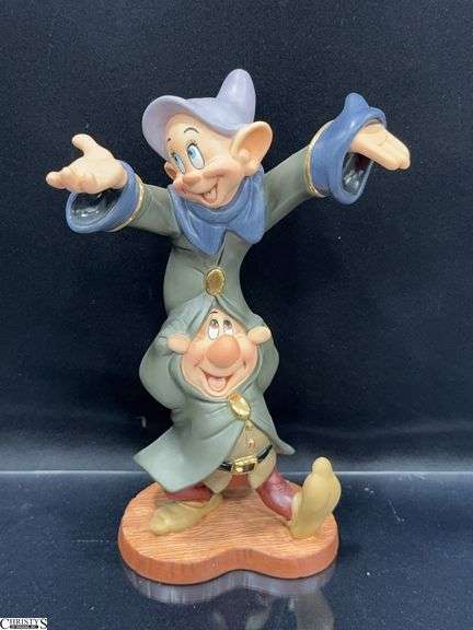 Walt Disney Classic Collection "Dancing Partners" Dopey and Sneezy from Snow White and the Seven Dwarfs in Box with Certificate of Authenticity. image