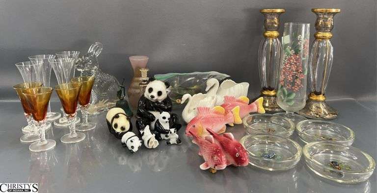Ceramic Pandas and Other Animals, Coasters, Mini Stems, Candle Holders, Perfume Bottle, image