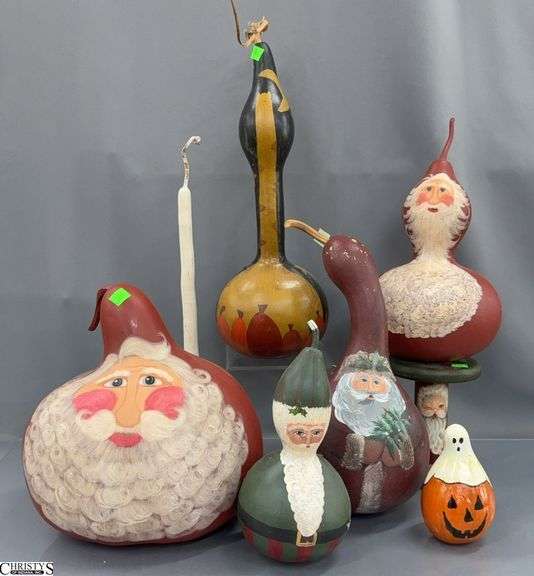 Painted Holiday Gourds image