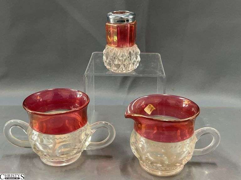 Kings Crown Thumbprint Cream and Sugar, Toothpick image