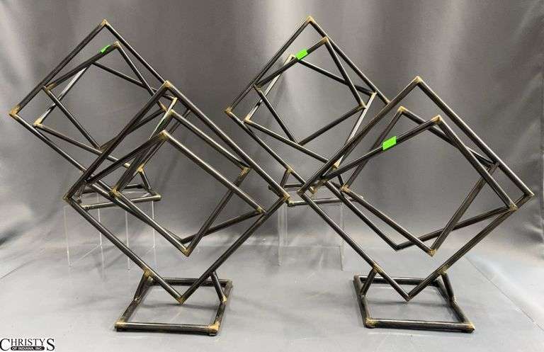 4 Bronze Tone Metal Tabletop Decor - 14" of each image