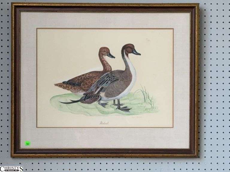 Signed Pintail Painting - 30" x 25" of frame image