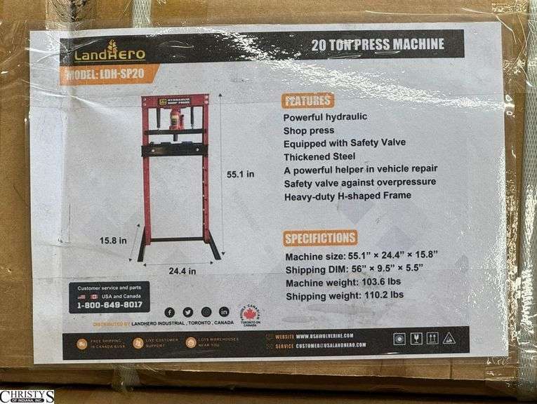20 Ton Press LDH-SP20 image