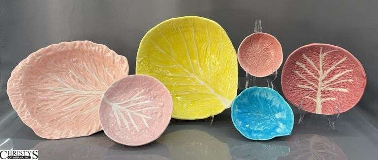 Cabbage Lidded Jar, Bowls Largest 11.5"x4" Some have Marks image