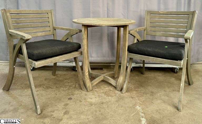 3pcs Outdoor Bistro Set, Has Some Wear, Table 27"x30" Tall image