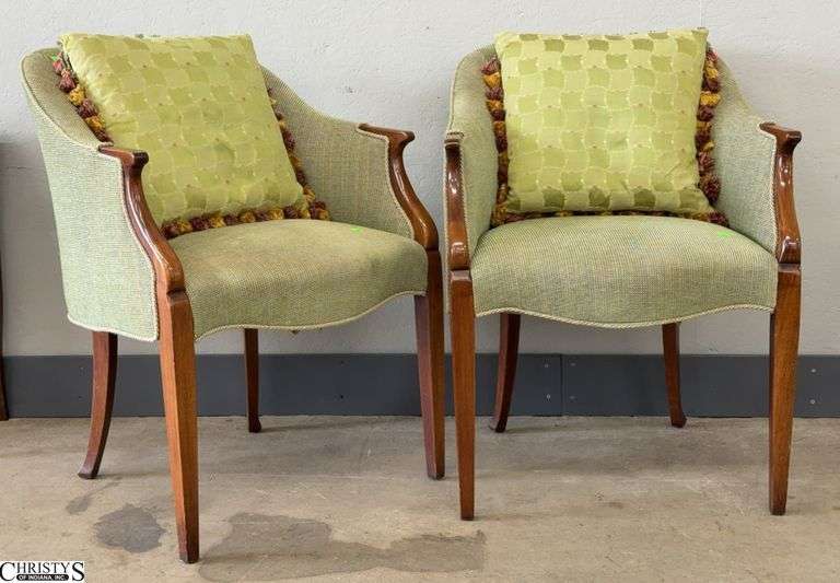 Southwood Hickory North Carolina Upholstered Chairs - 25" x 33" - 18" seat of each image