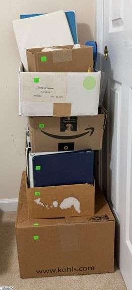 5 Boxes Binders and Various Office Supplies image