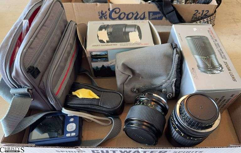Canon Digital Camera and 2 Camera Lenses image