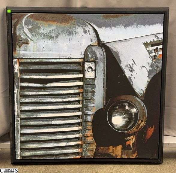 "Off The Road" Rustic Truck Canvas Print - 43.5" x 43" of frame image