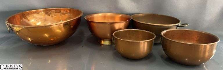 Copper Mixing Bowls Largest 12" image