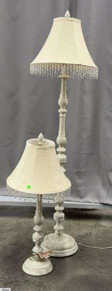 2 Decorator Floor Lamp and Table Lamp - 56" of floor lamp image