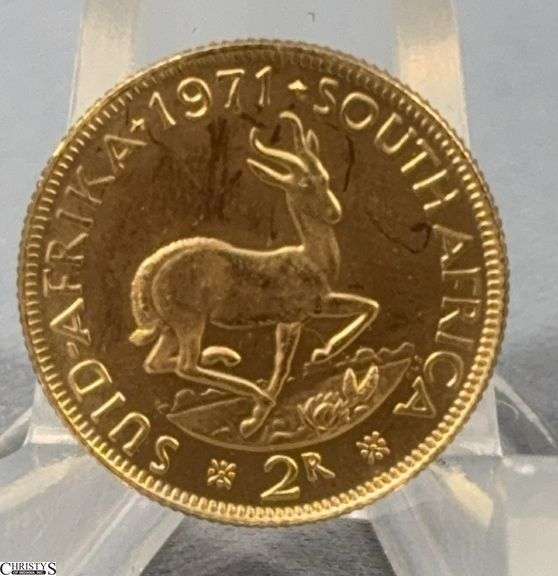 1971 South African 2 Rand Gold Piece image