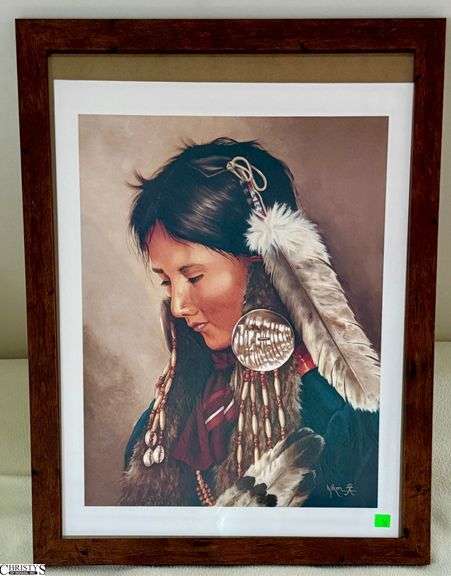 Judie Aitken Native American Woman Print - 20" x 28" of frame image