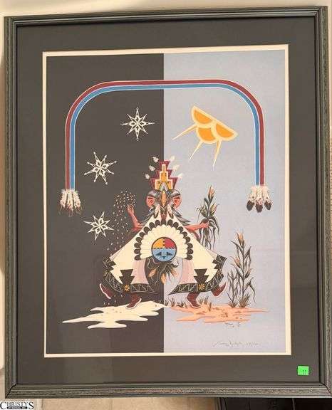 Signed Judie Atkin Southwestern Lithograph - 27/500 - 27" x 29.5" of frame image