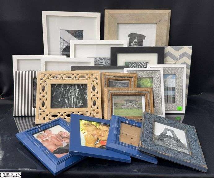 Assorted Tabletop Photo Frames - 8" x 10" of largest image