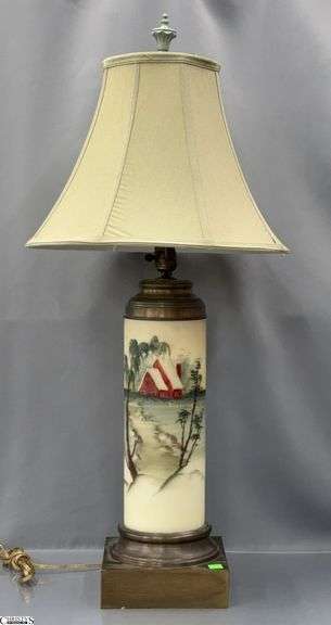 Hand Painted Table Lamp, 35" image