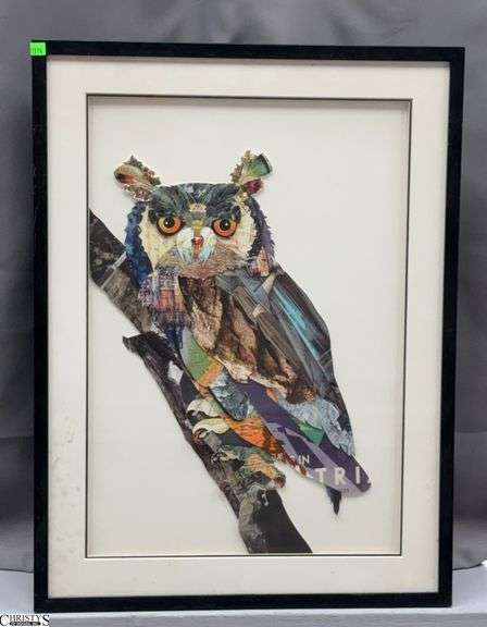 Owl Collage Style Wall Art - 23.5" x 31.5" of frame image
