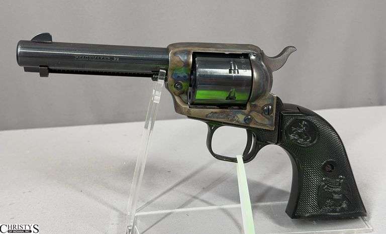 Colt Peacemaker Model Revolver cal. 22 SN: G115827 in Black Holster/Gun Belt with Box (box is damaged) image