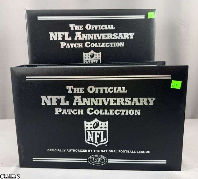 The Official NFL Anniversary Patch Collection in Binder.  Also includes an empty, extra binder. image