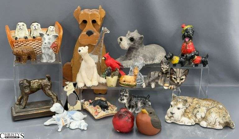 Schnauzer and Other Animals, Wood, Composite, Glass, Japan Dogs, Glass and Mineral image
