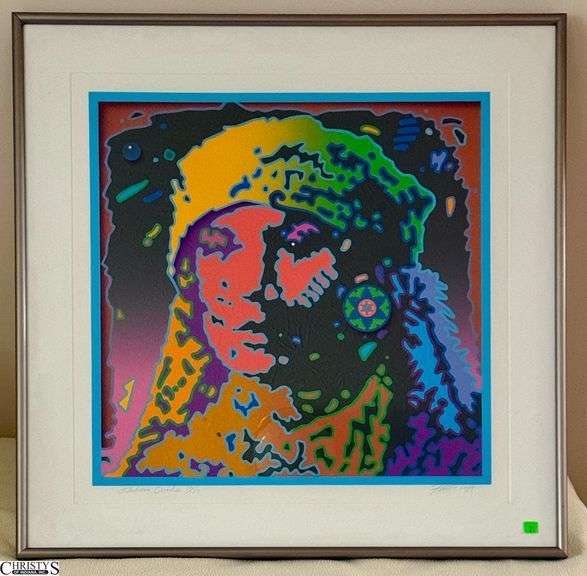 Signed James Willie Faust "Indian Bride" 1989 Signed Print - 1/100 - 30" x 30" of frame image