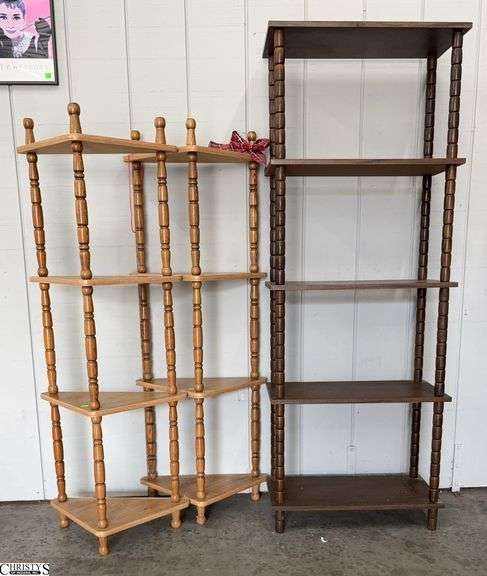 3 Pressed Wood Shelves - 24" x 12" x 64" image