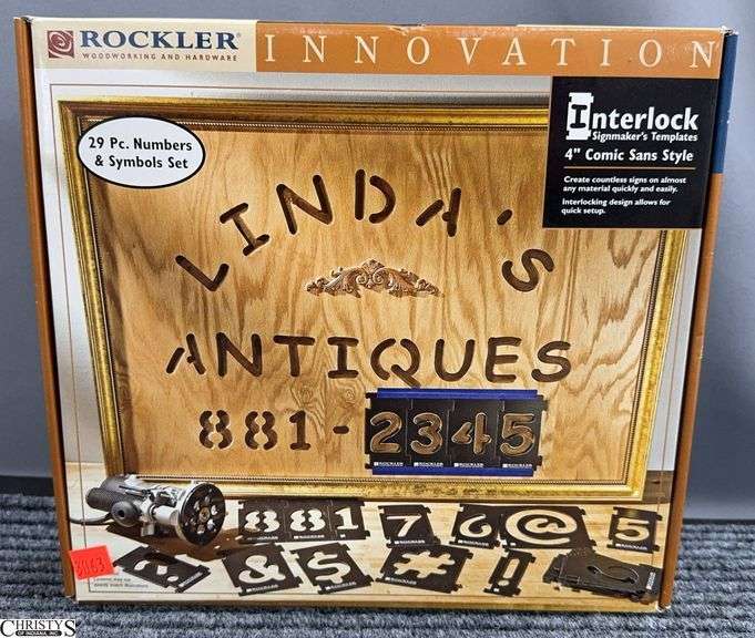 Rockler Interlock 4" Comic Sans Style Templets image