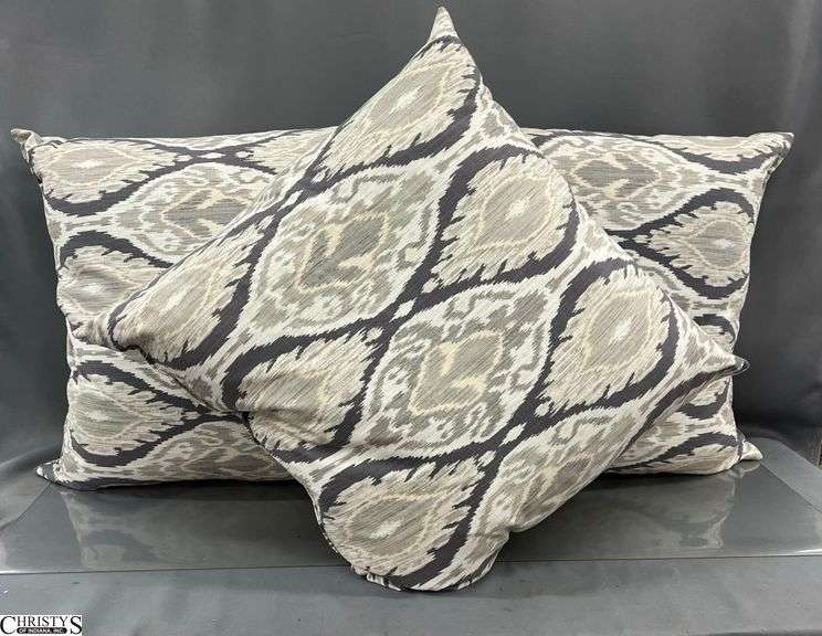 3 Grey Pattern 18" Throw Pillows image