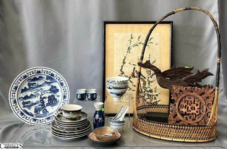 Asian Influence Decor Grouping - 15" x 20" of frame image