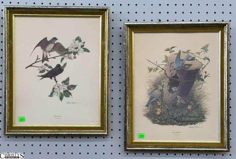 2 Richard Sloan Bird Prints - 13" x 16" of each frame image