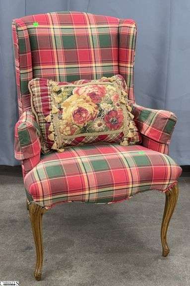 Small Upholstered Wingback Chair - 25" x 38" - 18" seat image