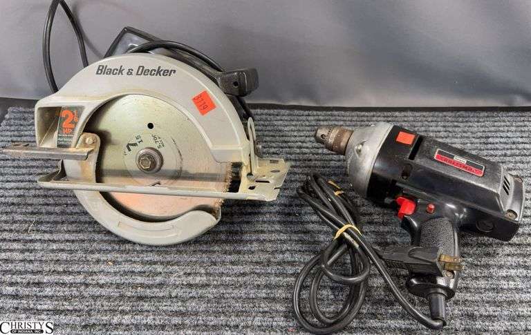 Black and Decker 7 1/4 Circular Saw, Craftsman Drill image