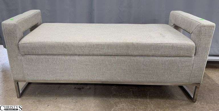 Linen Modern Lift Top Storage Bench, 50x19x22" image