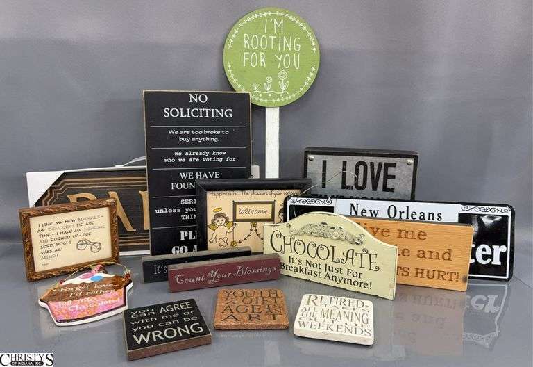 Decorator Signs, New Orleans, and Other Sayings 16" Longest image