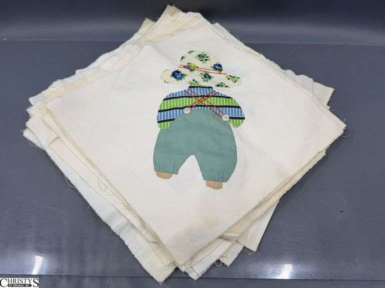 "Overall Sam" Handmade Quilt Squares - Approx 36 - 12" x 12" of each square image