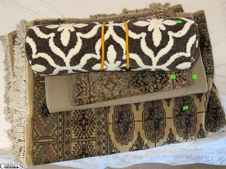 4 Throw/Area Rugs - 64" x 48" approx of largest image