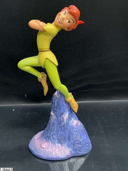 Walt Disney Classics Collection Peter Pan "Nobody Calls Pan a Coward!" Sculpture in Box with Certificate of Authenticity. image