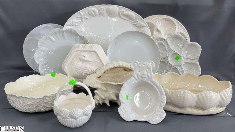 Italy and Other Ceramic Shell Design Dishes, Planter, Platter 17.5", Bear Bowl image