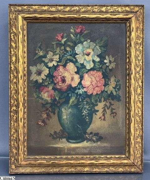 Alvin Stupe Floral Still Life Oil on Board - 11.5" x 14.5" of frame image