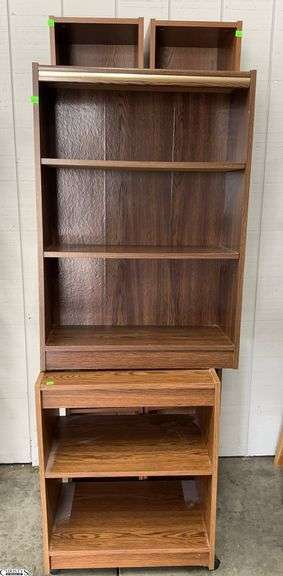 4 Pressed Wood Bookshelves - 12" x 12" x 72" of tallest image